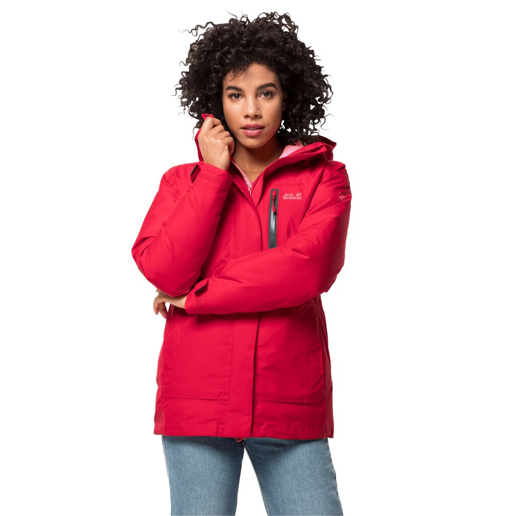 Jack Wolfskin NORTH TECH Vestes Femme Rouge - UWYHZDL-71